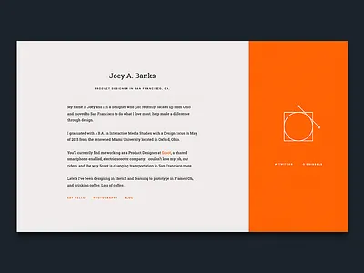 Personal Website flat landing page personal responsive site web design