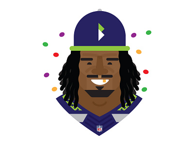Marshawn Lynch Illustration design football illustration marshawn seahawks widt