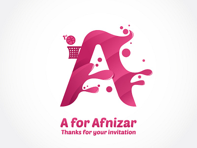 Thankyou, Afnizar! a ball debut dribbble first shot invitation invite logo npw type