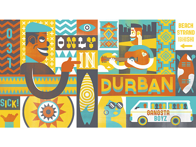 Only In Durban - 01 culture durban illustration people vector