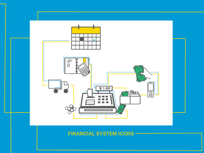 Financial System Icons finance icons illustration money