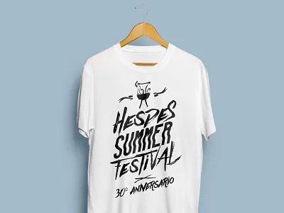 Hesdes Summer Fest '15 barbecue brush strokes festival merchandising summer t shirt tee