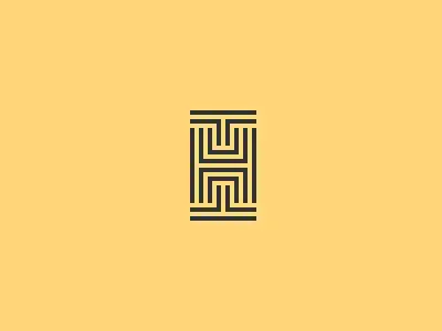 HI Monogram cipher h hatching i lettermark monogram