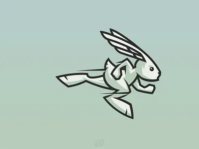 Ultrarabbit food food delivery logo rabbit
