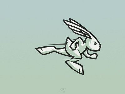 Ultrarabbit food food delivery logo rabbit