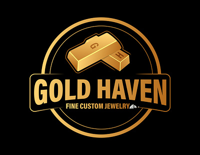 Logo branding gold gradient graphic design illustrator