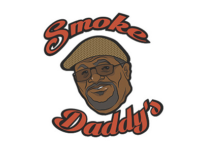 Smoke Daddy Logo bbq illustrator logo vector