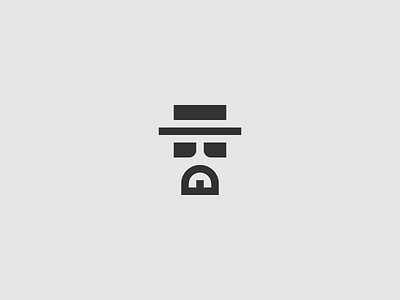 Heisenberg breaking bad character design face flat graphic heisenberg icon illustration simple walter white