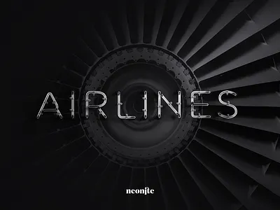 Airlines Cover Image airlines case study concept cover idea marquee neon neonite website