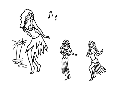 Hula hula illustration