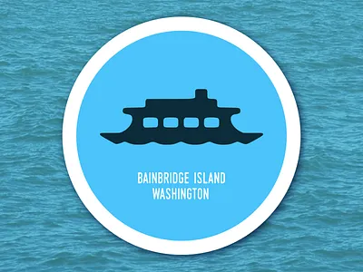 Bainbridge Island ferry island sticker washington
