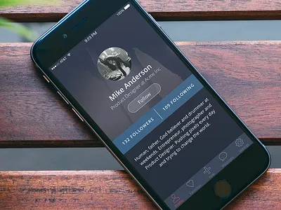 Profile breathe clean flat freebie ios mobile sketch ui ui kit ux web design webdesign