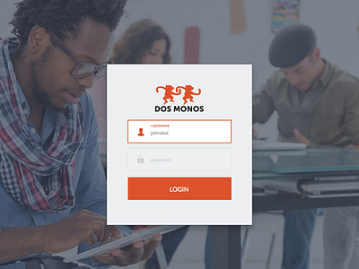 Login button focus label login password text field username