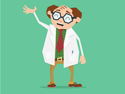 Scientist Illustration fun illustration man scientist