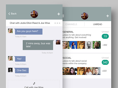 Group Messaging UI app chat clean design flat interface ios iphone messaging ui ux