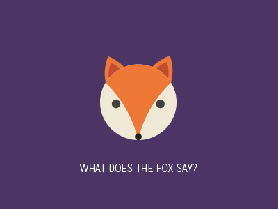 What does the fox say? animals color fox icon illustration series simple