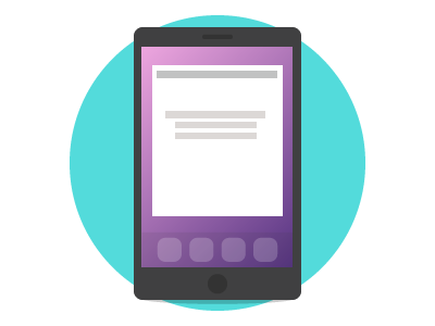 Mobile device icon illustration mobile phone