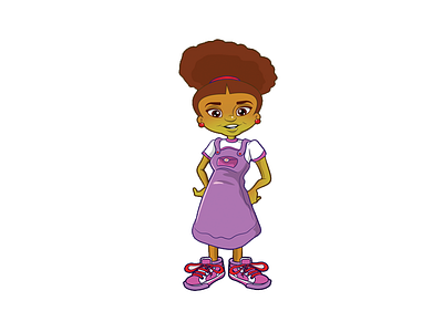 Sweetie Pie character design girl illustrator pink purple