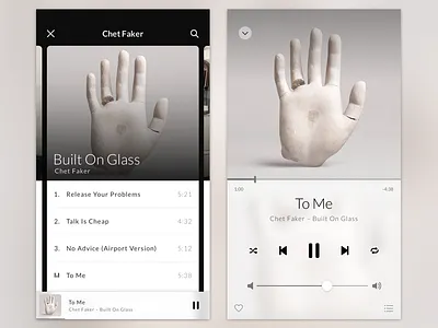 Discovering Albums a shot a week album chet faker music music app music player music ui nick macdougall