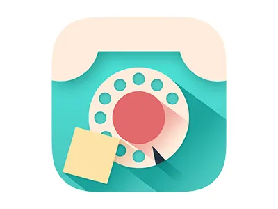 IOS App Icon app flat icon ios long shadow phone