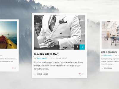 Blog List UI - W.I.P blog design layer psd responsive theme ui