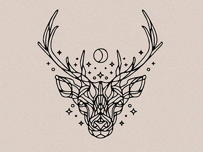 Stag - Tattoo animal animals design dynamic graphic illustration lines linework stag tattoo