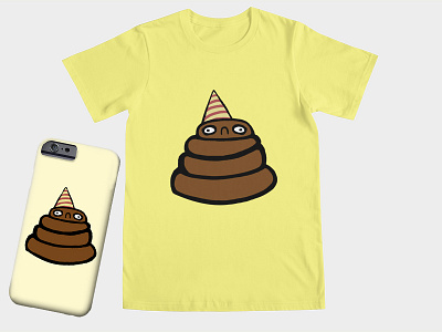 Party Pooper (Dribbble x Threadless Playoff) phone case poop rebound tee weird