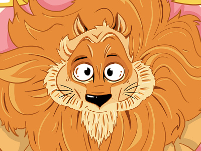 Lion animal cartoon cintiq22hdtouch colour creative drawing lion