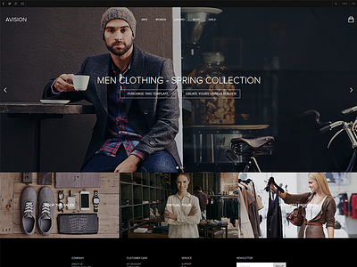 Avision - Elegant clothings store clothing fashion megamenu menu multipurpose retail shop store template