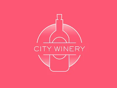 City Winery alcohol line art lines logo wine