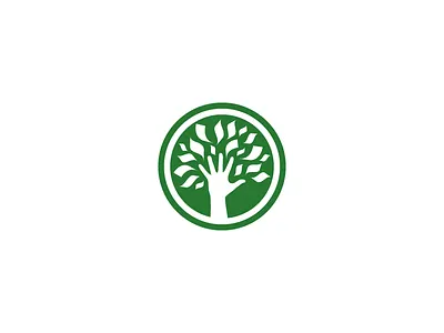 Money Tree Logo badge brand fundraising hand identity logo money pictogram tree
