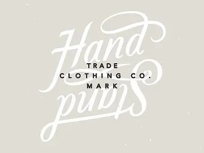 Hand Stand Logo calligraphy hand drawn hand lettering logo mark script type typography