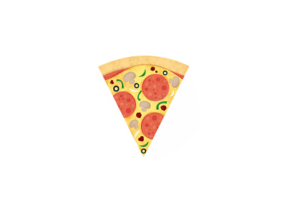 Pizza Slide cheese flat food hot icon illustration mushroom pepperoni pizza texture vector