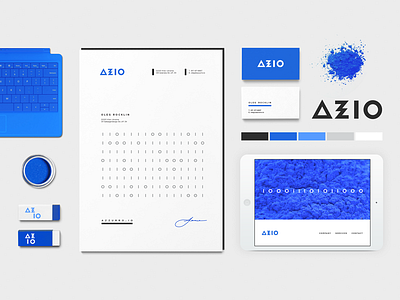 Azzurro.io branding application azzure azzurro bigdata blue branding company identity logo software stationary