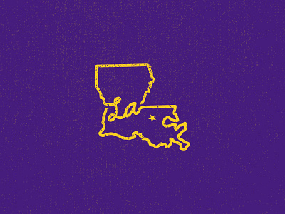 Louisiana "State Mark" apparel brand branding design gold identity logo logo design purple simple texture vector