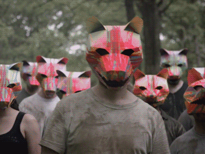 Music Video art mask musicvideo neon paint smoke splash spray video wolf