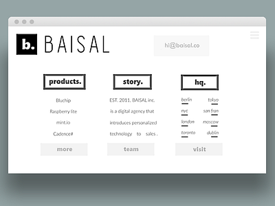 BAISAL - Minimal Agency Page agency black creative minimal simple studio ui ux white