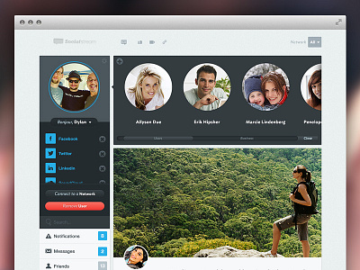 Social Stream - Profile homepage networking social ui ux web