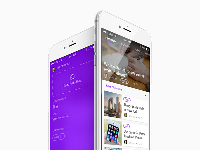Discussion App app channels design discussions ios topics ui ux