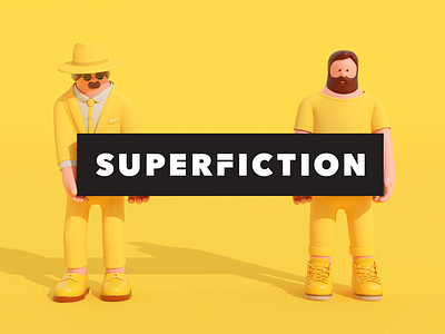 SUPERFICTION Identity 3d art arttoy graphic identity illustration