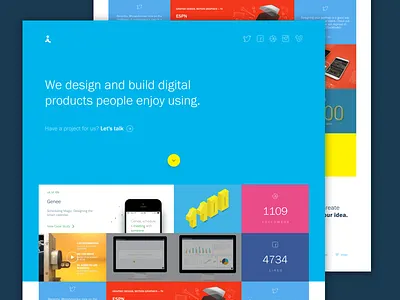 Indicius Website agency colorful easy going enduring grid indicius portfolio redesign self sustainable social media trend