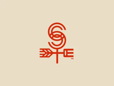 ST farm food fork icon logo mark organic symbol wheat