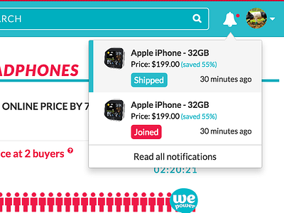 Joinem Notifications notifications popover