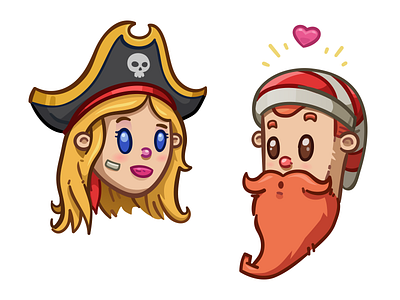 Redbeards Fancy game art illustration pirates vector video games