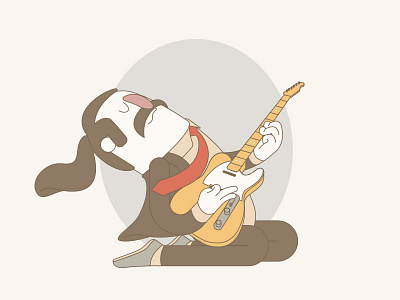 Work In Progress - Guitar character guitar music solo vector