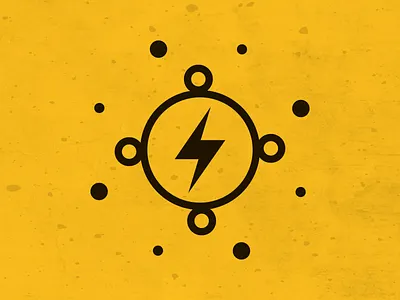 Bolt circle illustration lightning