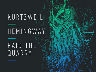 Poly Owl Poster gig poster gradient illustration lines owl polygon public domain typography
