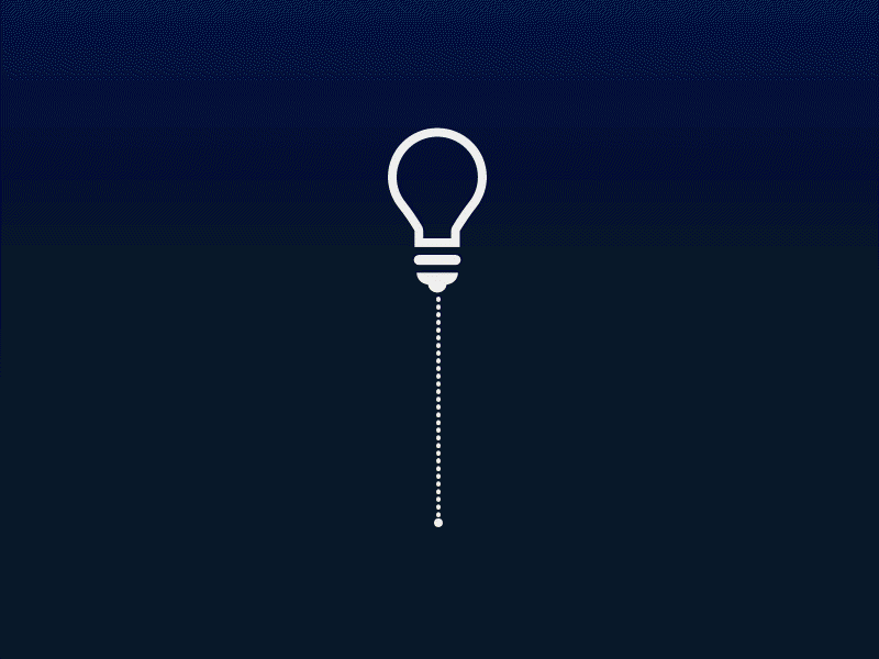 SVG Lightbulb animation chain filament gsap interactive javascript light lightbulb off on pull svg