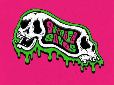 Strange Souls lettering skulls strange