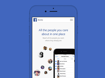 Events on Facebook design desktop events facebook mobile responsive